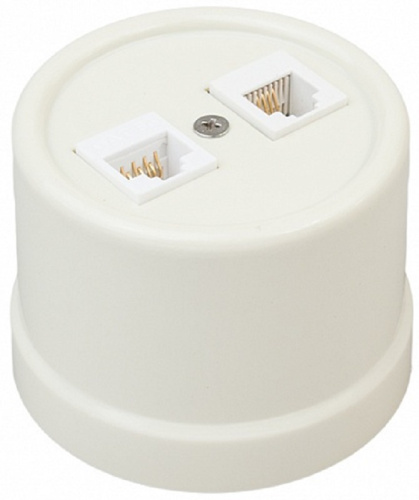 Розетка-ретро компьютерная пластик Bironi Лизетта 2-м. RJ45+RJ45 5е слоновая кость Bironi — купить по цене от 1&nbsp;650 ₽ | ПрофБезопасность