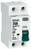 Выключатель дифференциального тока УЗО DeKraft УЗО-03 2п 25А 30мА 6,0кА тип AC  картинка