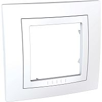 Рамка горизонтальная Schneider Electric Unica 1-м. белый