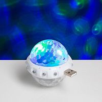Лампа светодиодная декоративная диско-шар RGB 5В 1Вт СимаЛенд — купить по цене от 555 ₽ | ПрофБезопасность