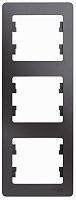 Рамка вертикальная Systeme Electric Glossa 3-м. графит