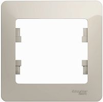 Рамка горизонтальная Systeme Electric Glossa 1-м. молочный