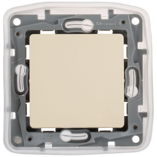 Переключатель без рамки Legrand Etika 1-кл. проходной IP44 слоновая кость