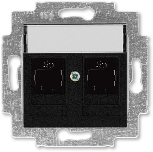 Розетка компьютерная без рамки ABB EPJ Levit 2-м. RJ45+RJ45 5e антрацит ABB — купить по цене от 2&nbsp;327 ₽ | ПрофБезопасность