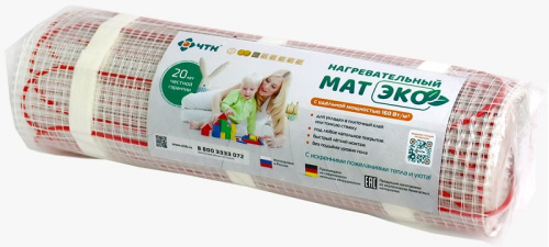 Теплый пол под плитку двухжильный ЧТК МНД ЭКО-5,0-800 5,0м2 (0,5 х10,0м) 800Вт ЧТК — купить по цене от 8&nbsp;550 ₽ | ПрофБезопасность