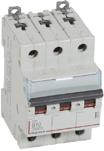 Выключатель автоматический Legrand DX3-E 6000 3п 10А B 10кА