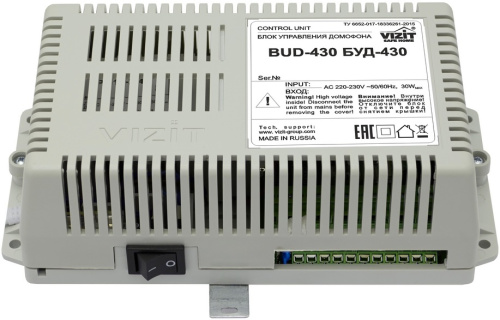 Блок управления домофона Vizit БУД-430S VIZIT — купить по цене от 5&nbsp;470 ₽ | ПрофБезопасность