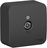Розетка TV Коннектор накладная Systeme Electric Blanca 1-м. антрацит