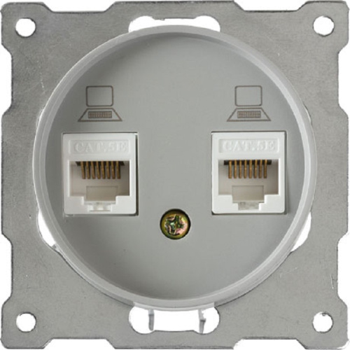 Розетка компьютерная без рамки OneKeyElectro Florence 2-м. RJ45 5e серый OneKey — купить по цене от 330 ₽ | ПрофБезопасность
