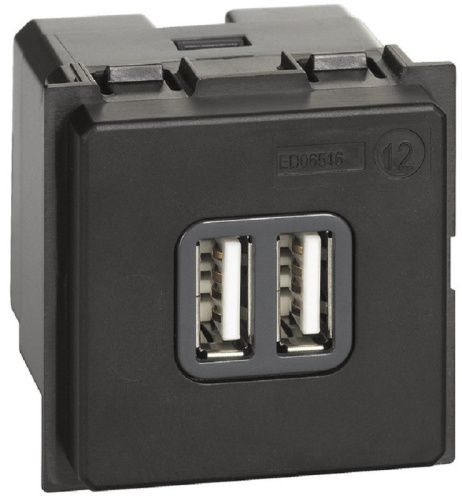 Розетка USB тип A+A модульная Legrand BTicino Living Now 1-м. 2 мод. 3000мА Legrand — купить по цене от 6&nbsp;495 ₽ | ПрофБезопасность