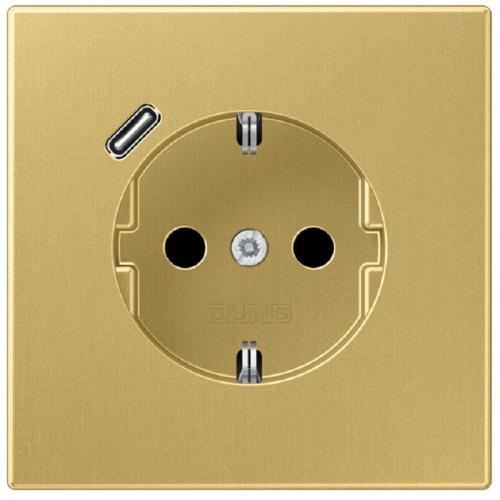 Розетка с заземлением +1хUSB тип C без рамки Jung LS990 metal 1-м. латунь, Jung, купить, цена, доставка, безопасность Розетка с заземлением +1хUSB тип C без рамки Jung LS990 metal 1-м. латунь Jung — купить по цене от 35 770 ₽ | ПрофБезопасность