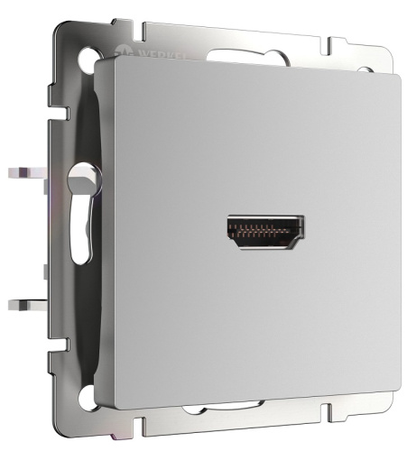 Розетка HDMI без рамки Werkel 1-м. серебряный глянцевый Werkel — купить по цене от 2&nbsp;150 ₽ | ПрофБезопасность