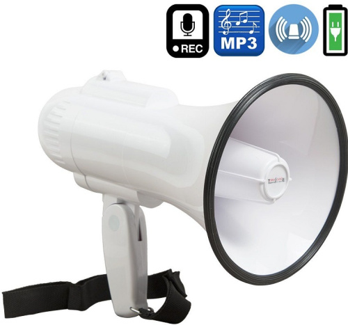 Мегафон ручной TerraSound MG-206RUL белый фото 2