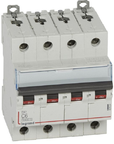 Выключатель автоматический Legrand DX3-E 6000 4п 6А C 10кА