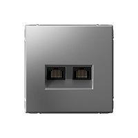 Розетка компьютерная без рамки Systeme Electric ArtGallery  2-м. RJ45 CAT 6А сталь Systeme Electric — купить по цене от 6&nbsp;365 ₽ | ПрофБезопасность