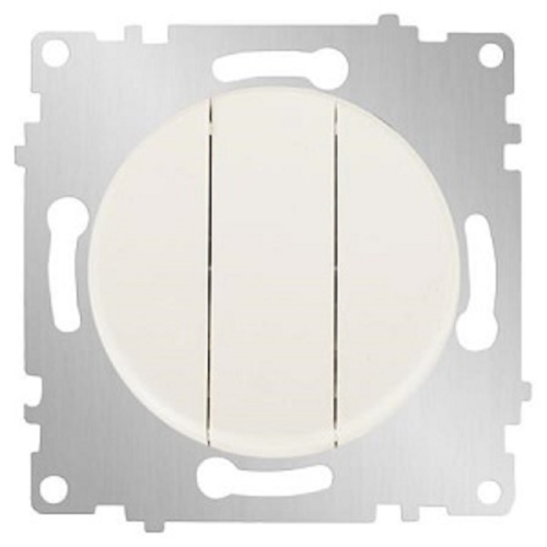 Выключатель без рамки OneKeyElectro Florence 3-кл. белый картинка фото 2