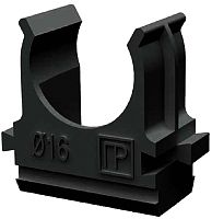 Клипса для гофры Промрукав Д=16 черный (уп. 100шт)