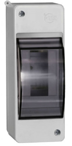 Бокс IEK Krepta 3 КМПн 2/2 146x59x83 IP30 для 2 автоматов с прозрачной крышкой