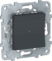 Светорегулятор нажимной без рамки Schneider Electric Unica New 5-200Вт антрацит