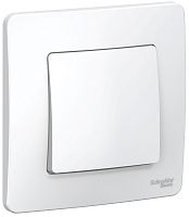 Переключатель с рамкой Systeme Electric Blanca 1-кл. проходной белый