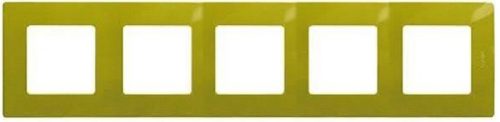 Рамка универсальная Legrand Etika 5-м. зеленый папоротник  картинка