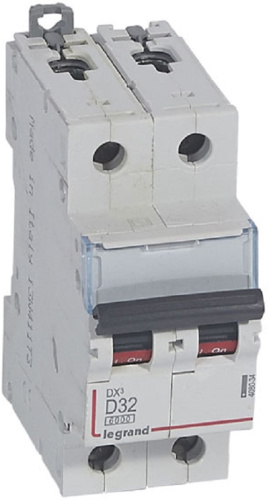 Выключатель автоматический Legrand DX3-E 6000 2п 32А D 10кА