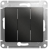 Выключатель без рамки Systeme Electric Glossa 3-кл. антрацит