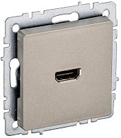 Розетка HDMI без рамки IEK Brite РHDMI-0-БрШ 1-м. шампань