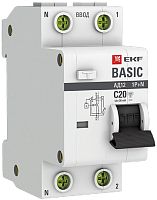 Автомат дифференциального тока АВДТ EKF Basic АД-12 2п 20А 30мА 4,5кА C тип AC