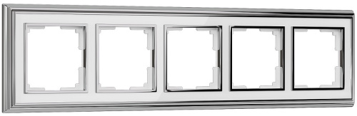 Рамка универсальная Werkel Palacio Classic 5-м. металл хром/белый Werkel — купить по цене от 2&nbsp;850 ₽ | ПрофБезопасность