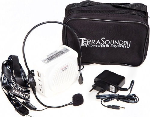 Усилитель голоса поясной TerraSound M-173 белый фото 2
