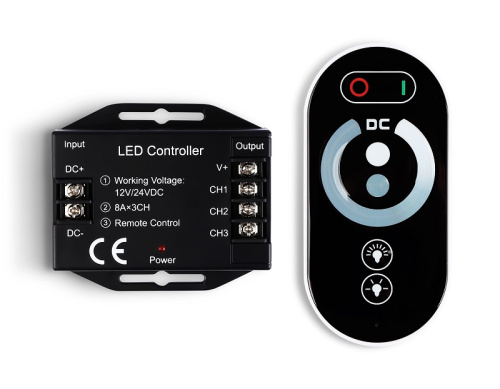 Контроллер для светодиодной ленты (моно)  LEDPremium  (радио) 24A 12V/24V 216/432W IP20 LEDPremium — купить по цене от 2&nbsp;500 ₽ | ПрофБезопасность
