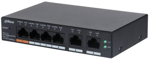 Коммутатор управляемый Dahua DH-CS4006-4ET-60 PoE 60Вт DAHUA TECHNOLOGY — купить по цене от 6&nbsp;390 ₽ | ПрофБезопасность