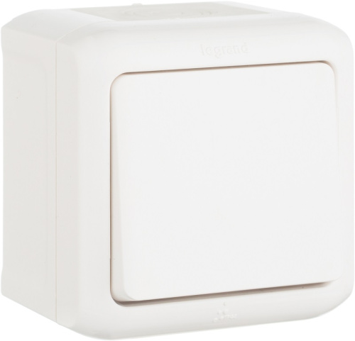 Выключатель накладной Legrand Quteo 1-кл. IP44 белый Legrand — купить по цене от 414 ₽ | ПрофБезопасность