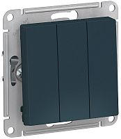 Выключатель без рамки Systeme Electric AtlasDesign 3-кл. изумруд