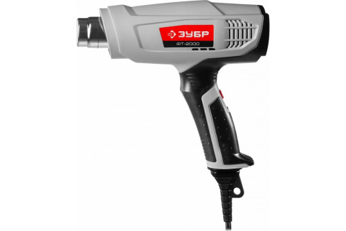 Фен монтажный высокотемпературный Зубр ФТ-2000,насадки 3 шт, 2 режима: 350град/ 350л/мин, 650град Фен монтажный высокотемпературный Зубр ФТ-2000,насадки 3 шт, 2 режима: 350град/ 350л/мин, 650град