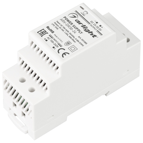 Блок питания на DIN-рейку Arlight 24В ARV-DR30-24 1.25A, 30W IP20 Arlight — купить по цене от 3&nbsp;000 ₽ | ПрофБезопасность