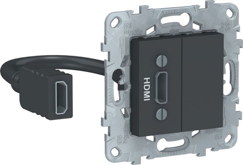 Розетка HDMI без рамки Schneider Electric Unica New 1-м. антрацит, Schneider Electric, купить, цена, доставка, безопасность Розетка HDMI без рамки Schneider Electric Unica New 1-м. антрацит Schneider Electric — купить по цене от 10 606 ₽ | ПрофБезопасность