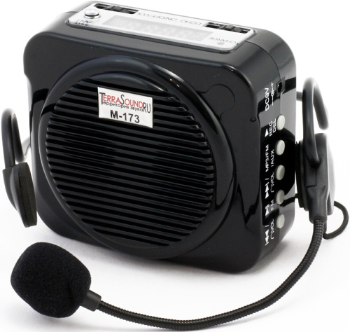 Усилитель голоса поясной TerraSound M-173 черный