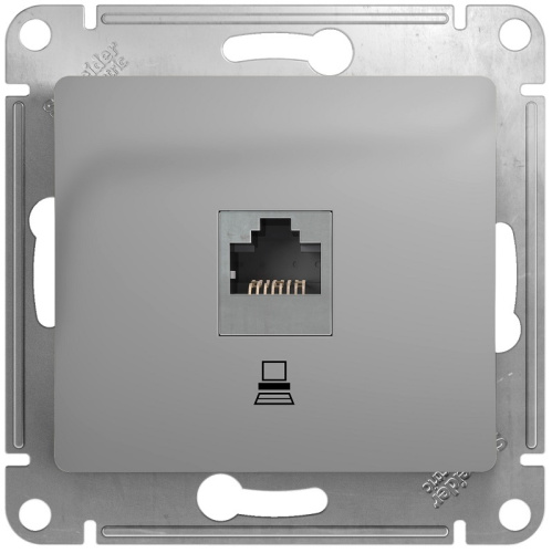 Розетка компьютерная без рамки Systeme Electric Glossa 1-м. RJ45 5e алюминий, Systeme Electric, купить, цена, доставка, безопасность Розетка компьютерная без рамки Systeme Electric Glossa 1-м. RJ45 5e алюминий Systeme Electric — купить по цене от 1 349 ₽ | ПрофБезопасность