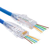 Коннектор RJ-45 EZNetko со сквозным отверстием (8p8c) cat.5е Netko — купить по цене от 9 ₽ | ПрофБезопасность
