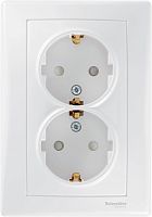 Розетка с заземлением Schneider Electric Sedna 1-м. 2 мод. шторки белый