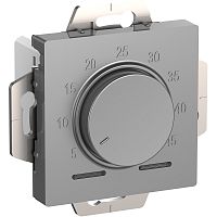 Терморегулятор механический с датчиком без рамки Systeme Electric AtlasDesign 0С +45С алюминий