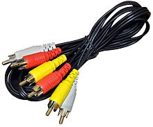 Кабель видео-аудио Cadena 3RCA-3RCA 1.2м