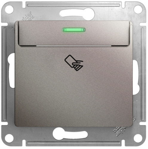 Выключатель карточный с подсветкой без рамки Systeme Electric Glossa 1-кл. платина Systeme Electric — купить по цене от 1&nbsp;160 ₽ | ПрофБезопасность