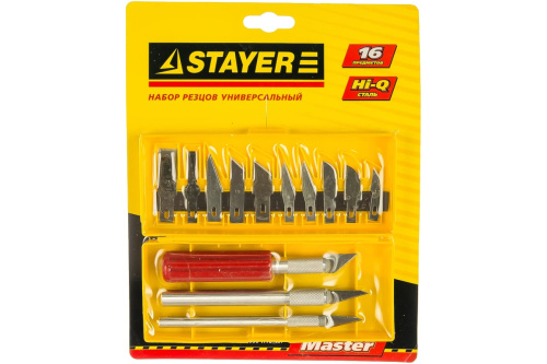 Ножи для дизайна STAYER MASTER, 16шт