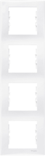 Рамка вертикальная Schneider Electric Sedna 4-м. белый Schneider Electric — купить по цене от 519 ₽ | ПрофБезопасность
