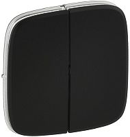 Лицевая панель Legrand Valena Allure для 2-кл. выключателя антрацит