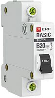 Выключатель автоматический EKF Basic ВА47-29 1п 20А B 4.5кА