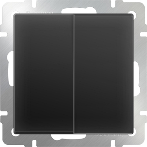 Выключатель без рамки Werkel 2-кл. черный матовый картинка фото 2